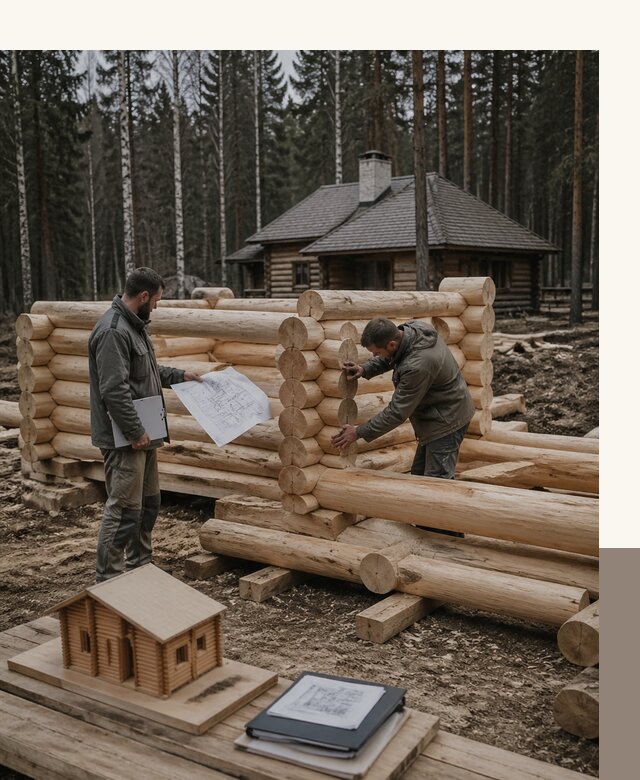 Проектирование и строительство домов из бревна в Инте